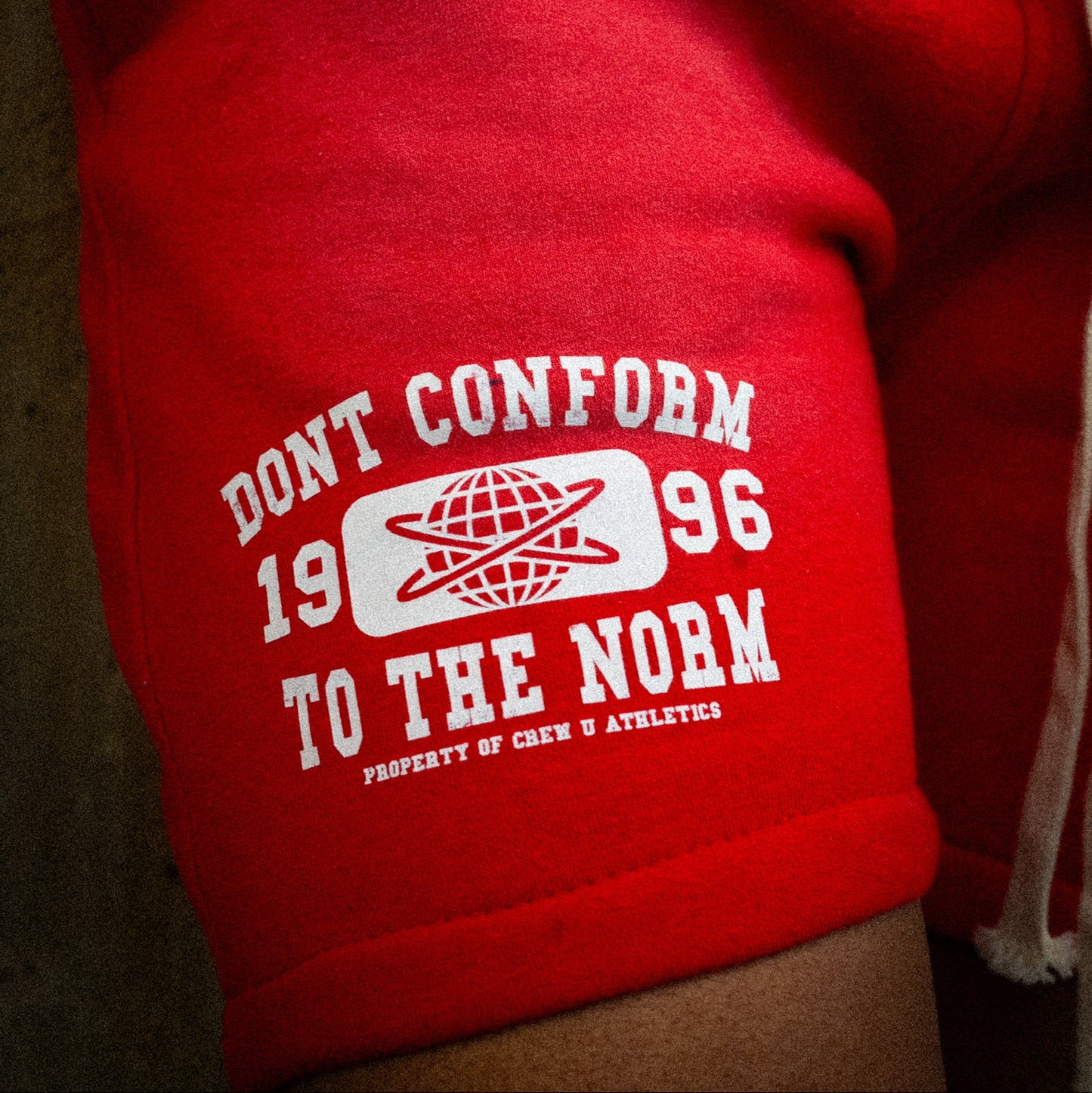 Don't Conform To The Norm Sweat Shorts - Red (PRE-ORDER ONLY)