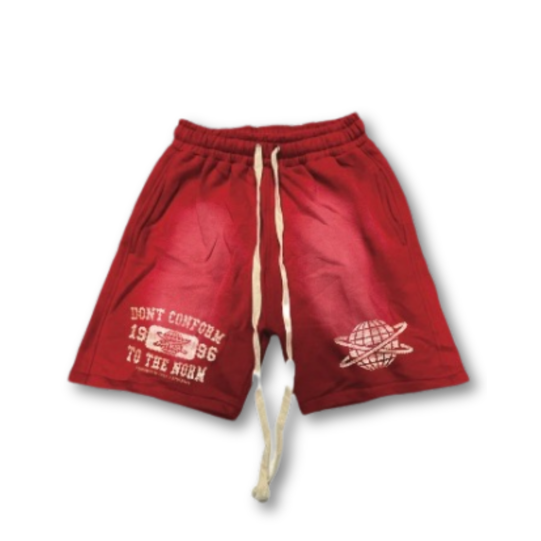Don't Conform To The Norm Sweat Shorts - Red (PRE-ORDER ONLY)